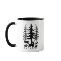 Caneca de Café Veados na Floresta