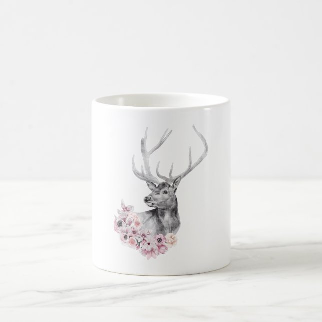 Caneca De Café Vedante de Flor de Aquarela (Centro)