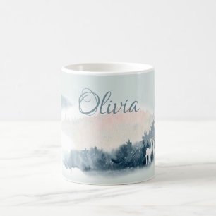 Caneca De Café Vedante de Woodland Watercolor