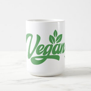 Caneca De Café Vegan de nome e cor personalizado