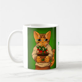 Caneca De Café Vegan Gardener Cat