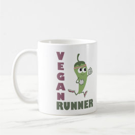 Caneca De Café Vegan Runner - Pepper em Execução