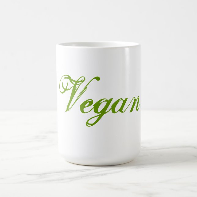 Caneca De Café Vegan. Verde. Slogan. Costume (Centro)