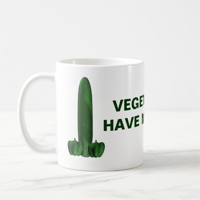 Caneca De Café Vegetarianos se divertem mais (Esquerda)