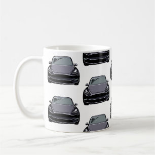 Caneca De Café Veículo Elétrico de Cinza Escuro - Veículo SUV