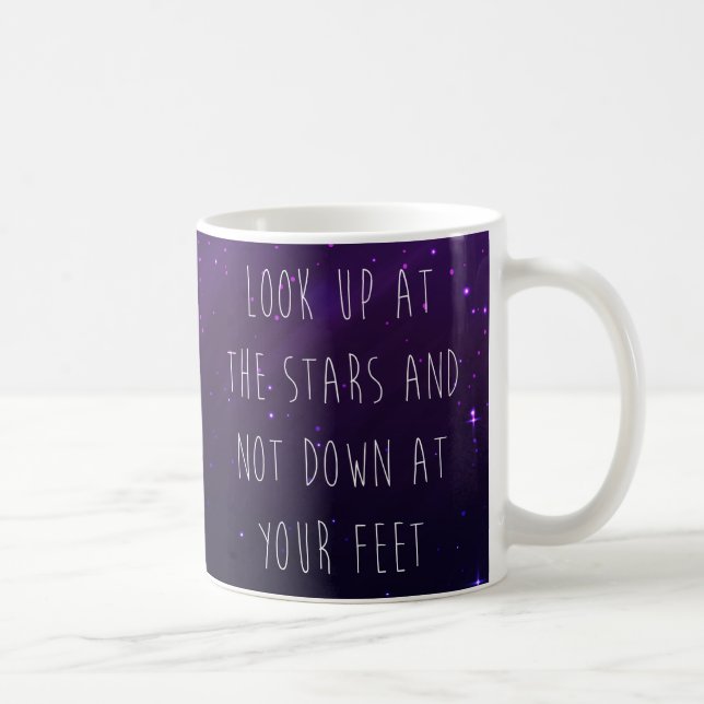 Caneca De Café Veja A Cotação Motivacional Das Estrelas (Direita)