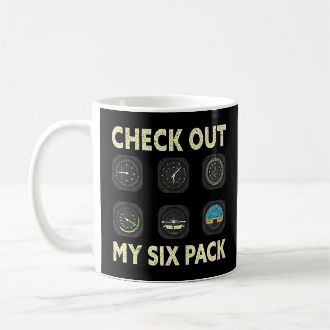 Caneca De Café Veja meu piloto de avião com seis pacotes (Esquerda)