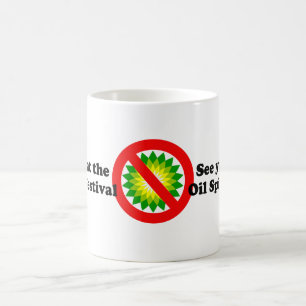 CANECA DE CAFÉ VEJA VOCÊ NO FESTIVAL DO VAZAMENTO DE ÓLEO
