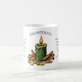 Caneca De Café Vela do Canto da Prosperidade & Feitiço do Dinheir