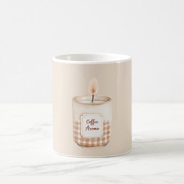 Caneca De Café Vela Xadrez Creme Aroma Café (Centro)