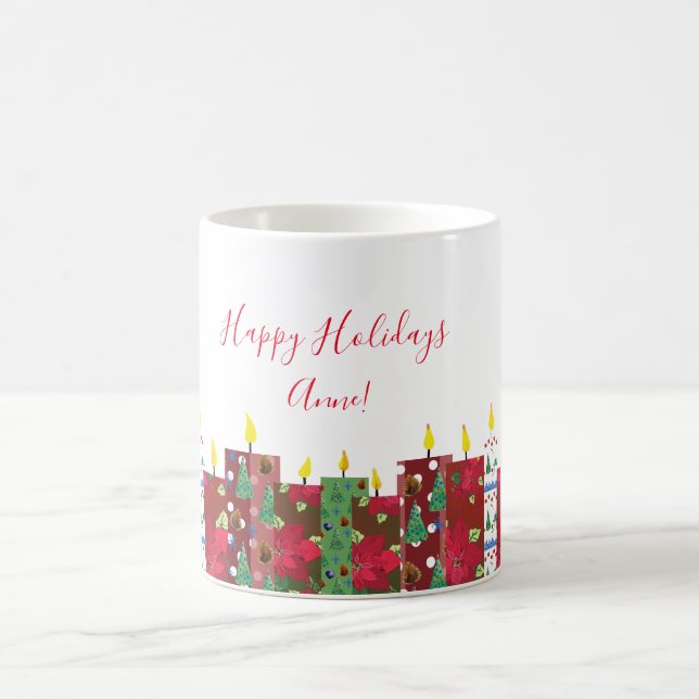 Caneca De Café Velas Arte< Felizes Festas (Centro)