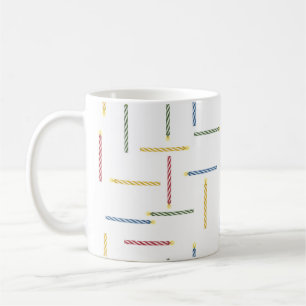 Caneca De Café Velas clássicas de aniversário - Mug de café branc