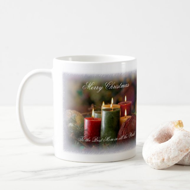 Caneca De Café Velas de Natal Mug (Com Donut)