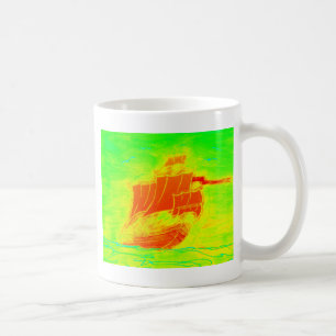Caneca De Café veleiro fluorescente