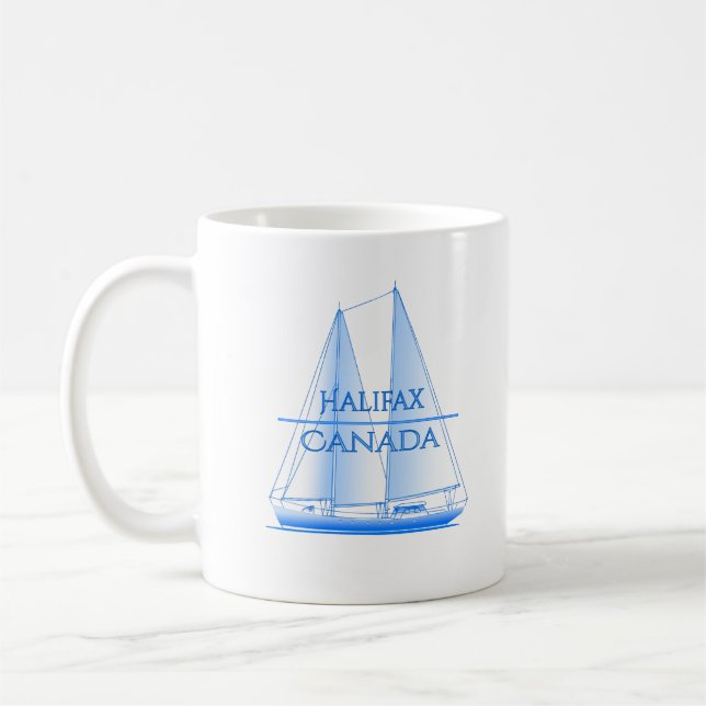 Caneca De Café Velejador náutico costeiro de Halifax (Esquerda)