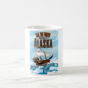 Caneca De Café Velejar a natureza gelada do Alasca
