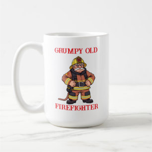 Caneca De Café Velho Bombeiro Engraçado