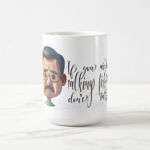 Caneca De Café Velho Resmungão Falando sobre Pesca