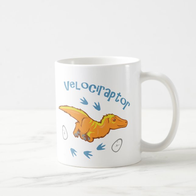 Caneca De Café Velociraptor Bonito (Direita)
