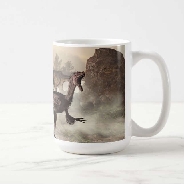 Caneca De Café Velociraptors (Direita)