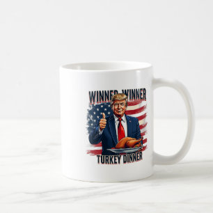 Caneca De Café Vencedor da Turquia Janta Engraçado Trump Thanksgi