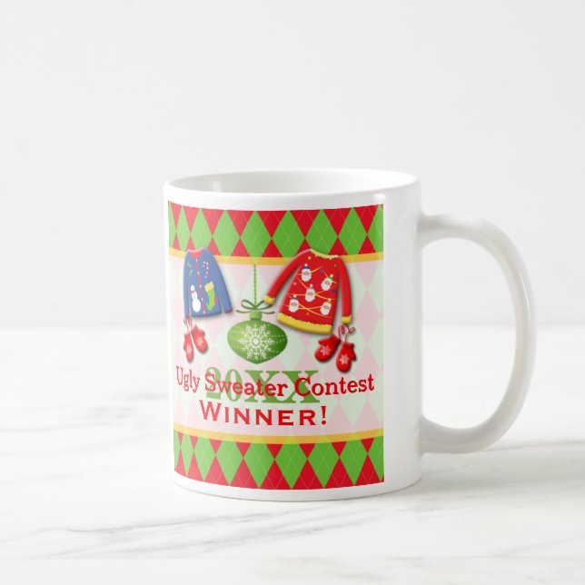 Caneca De Café Vencedor do campeonato de doces de Natal feio (Direita)
