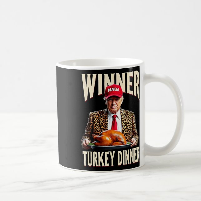 Caneca De Café Vencedor Turquia Janta engraçada trump (Direita)