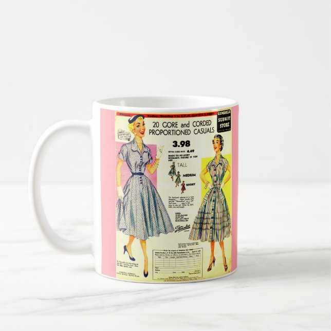 Caneca De Café Venda de roupas na loja de metrô Gimbels 1953 (Esquerda)