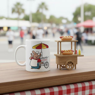 Caneca De Café Vendedor de Carrinho de Cachorro Quente Comida de 