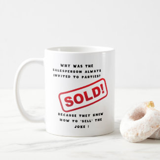 Caneca De Café Vendedor, Vendedor Engraçado dizendo