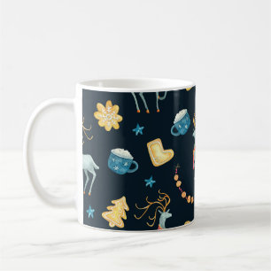 Caneca De Café Vendedores de Natal: Padrão Sem Costura