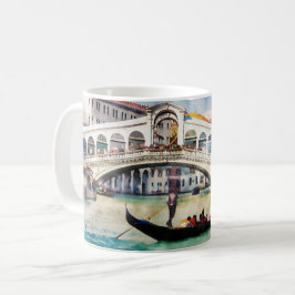 Caneca De Café Veneza Itália Watercolor Viagens vintage Souvenir