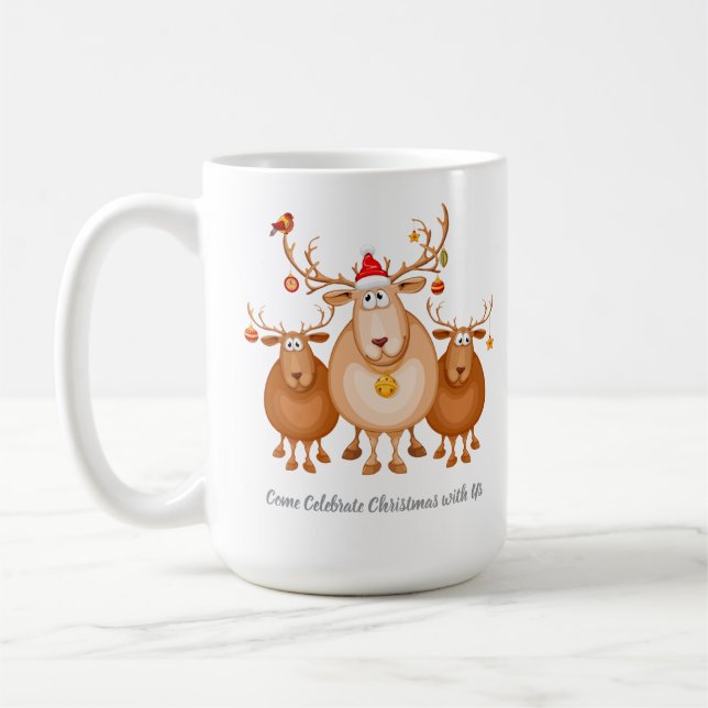 Caneca De Café Venha celebrar o Natal conosco pela premora (Esquerda)