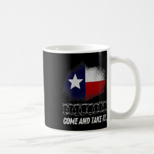 Caneca De Café Venha E Leve Bandeira Do Texas Fio Rbed Patriótico