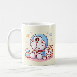 Caneca De Café Venha Venha Gato E Doraemon