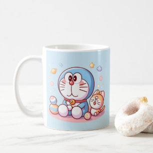Caneca De Café Venha Venha Gato E Doraemon
