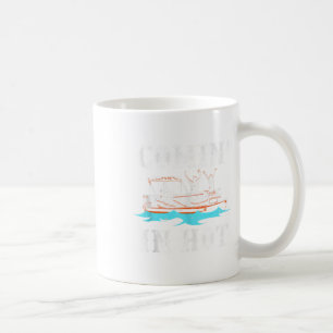 Caneca De Café Venham Ao Barco Quente E Engraçado Do Rio Boat
