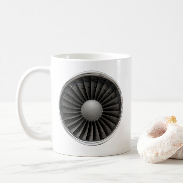 Caneca De Café Ventilador da turbina do mecanismo de jato (Com Donut)