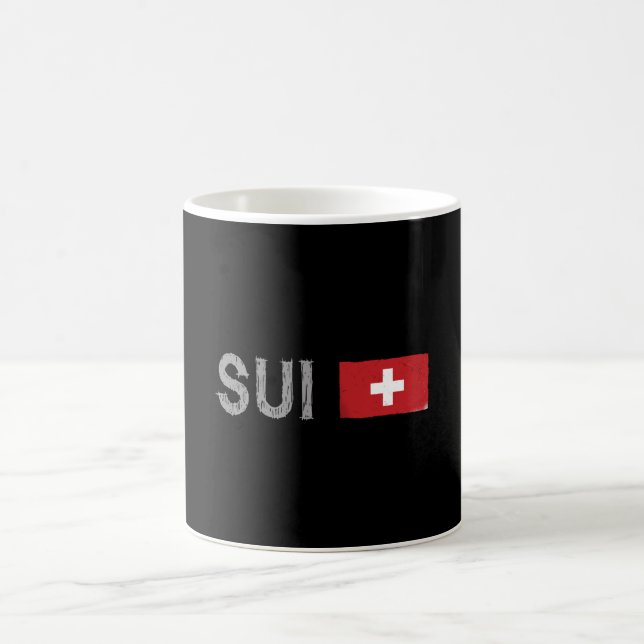 Caneca De Café Ventilador de futebol de suiça Shirt Swiss Flag (Centro)