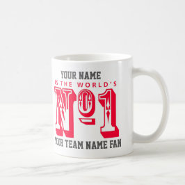Caneca De Café Ventilador de futebol número um. Apoiante de futeb