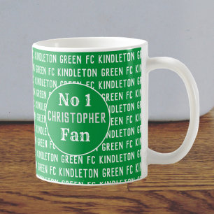 Caneca De Café Ventilador de futebol ou apoiador de futebol verde
