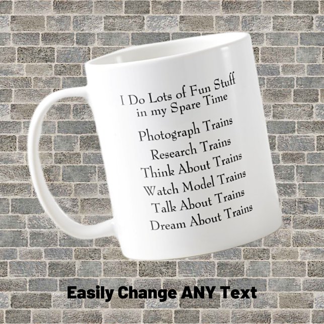 Caneca De Café Ventilador do comboio - O que faço em tempo livre (Criador carregado)