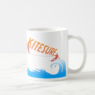Caneca De Café Vento obtido? Surf do papagaio