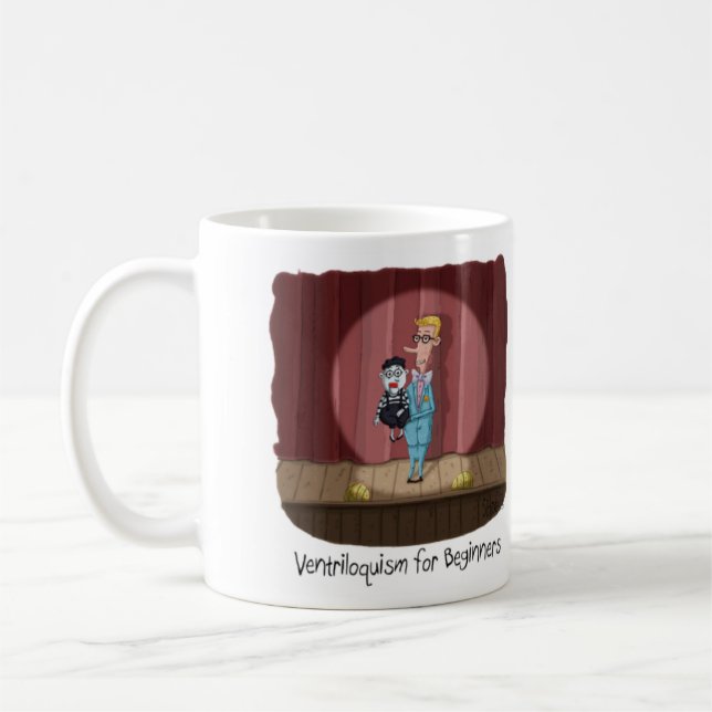 Caneca De Café Ventriloquismo engraçado para o Cartão ou presente (Esquerda)