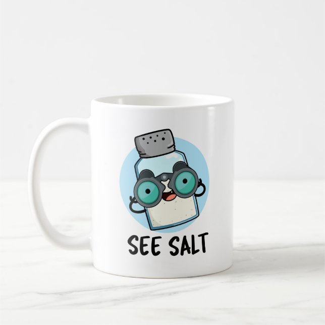 Caneca De Café Ver Salt Funny Sea Salt Pun (Esquerda)