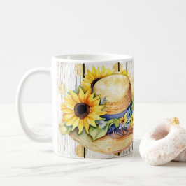 Caneca De Café verão com girassol vintage