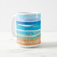 Verão de pintura de praia azul australiana