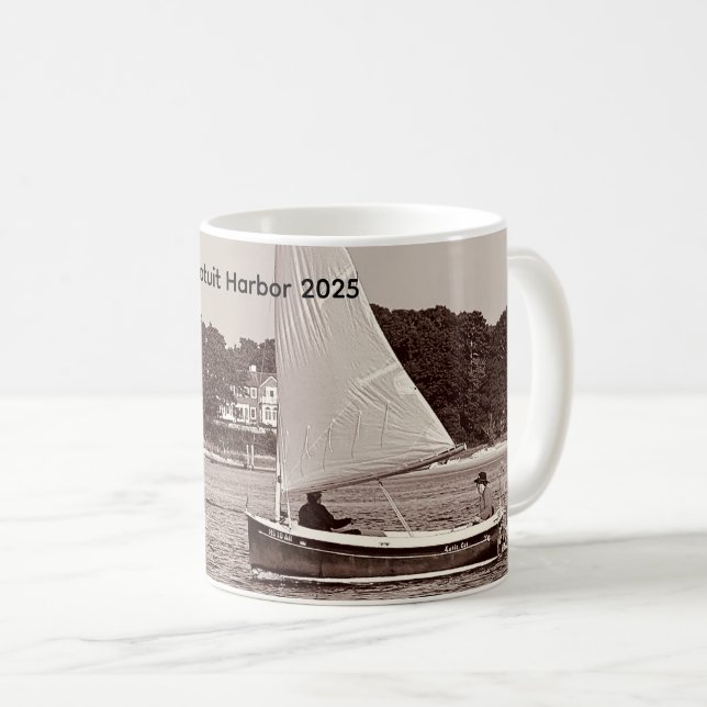 Caneca de Café Verão de Vela de Barco a Remo, Port (Frente Esquerda)