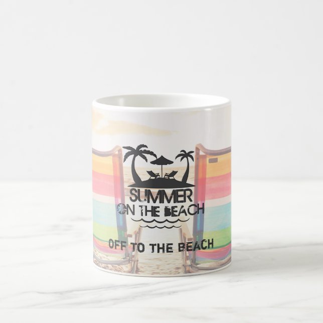 Caneca De Café Verão na praia | Personalizado (Centro)