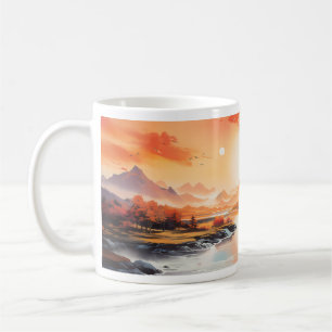 Caneca De Café Verão, Rio, E O Sol De Manhã